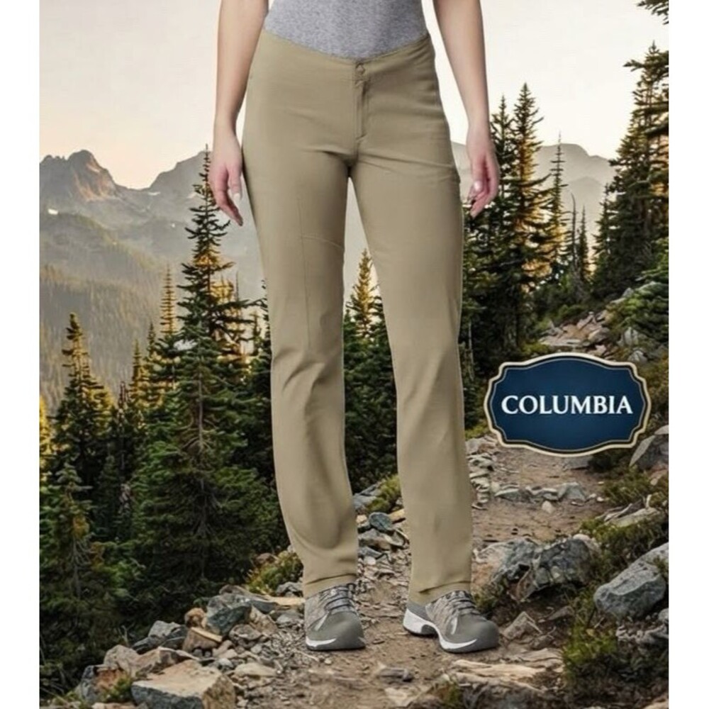 Columbia Just Right Straight Leg Woven Pant Beige Women’s SZ 6 NWT
